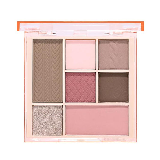 7Colors Eyeshadow Makeup Palette,Pink Mauve Brown Champagne Natural Neutral Eye Shadow Palettes for Older Women,Long Lasting Naturing-Looking,Lightweight,Eye Makeup Kit Travel Size,Vegan