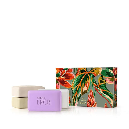 Natura - Holiday Brazilian Creamy Soap Set – 4 Nourishing Amazonian Soap Bars – Brazil Nut, Passion Fruit, Açaí & Pitanga – Vegan Body Care Gift – Gentle Cleanser for Soft, Hydrated Skin – 4 x 100g