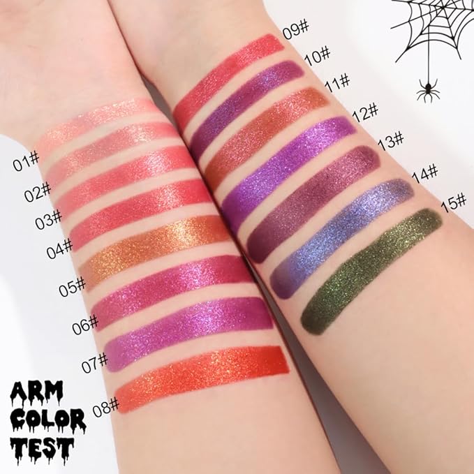Kaely Glitter Metallic Lipstick Makeup, Shimmer Metallic Lipsticks for Women, High Pigmented Lip Gloss Long Lasting Waterproof Smudge Proof, Vegan & Cruelty-Free, 07