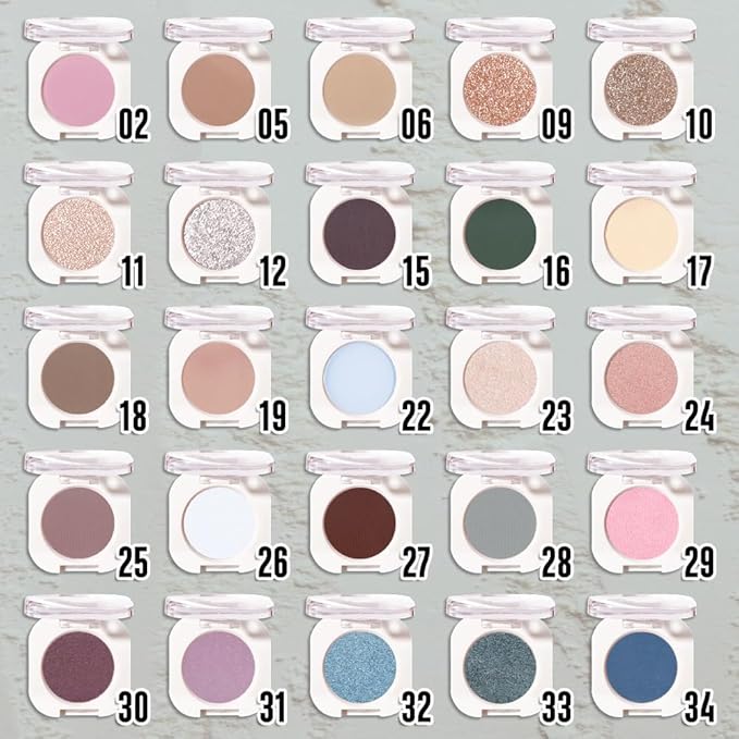 Dusty Grey Single Matte Eyeshadow Makeup, Neutral Powde Eye Shadow for Older Women, Smoky Gray Grey Matte Singles Eyeshadow Palette Pigmented Waterproof,Girls Monochrome Eyeshadows Gift 28