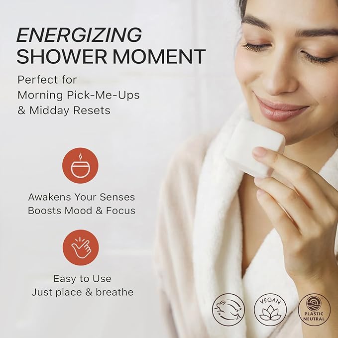 Shower Steamers Aromatherapy - USA Made with Natural Ingredients, Relaxation Gifts for Women & Men, Self Care Spa Day Essentials, Large Shower Tablets with Orange & Fir Essential Oil