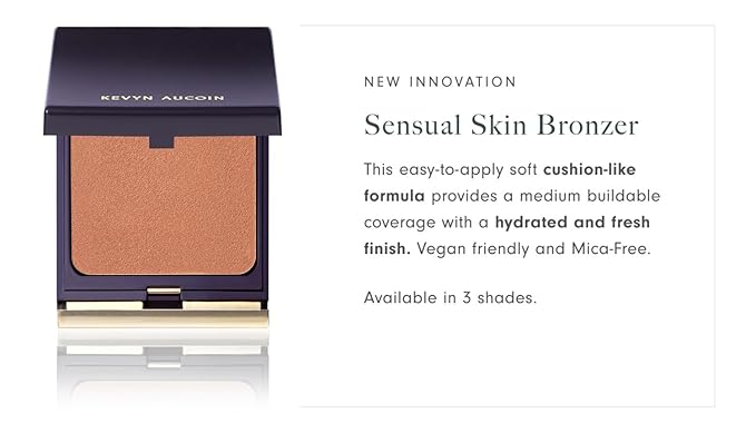 Kevyn Aucoin Sensual Skin Bronzer, Golden Hour - Medium (balanced bronze for medium to tan skin tones): Get a sun-kissed glow. Cream-to-powder formula. Blur texture, pores & fine lines. Made in Italy.