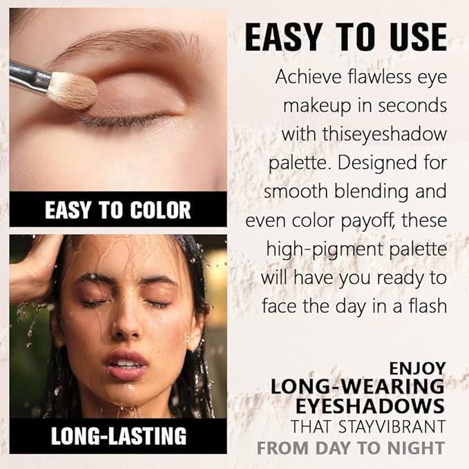Light Nude Single Matte Eyeshadows Makeup, Neutral Powde Eye Shadow for Women, Skin Singles Matte Eyeshadow Palette Pigmented Waterproof, sombras para ojos, Blendable, Girls Christmas Gift 06