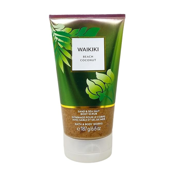 Bath & Body Waikiki Beach Coconut - Deluxe Gift Set - Fine Fragrance Mist, Body Wash, Body Lotion and Body Scrub with a Wild Jasmine Bar Soap.