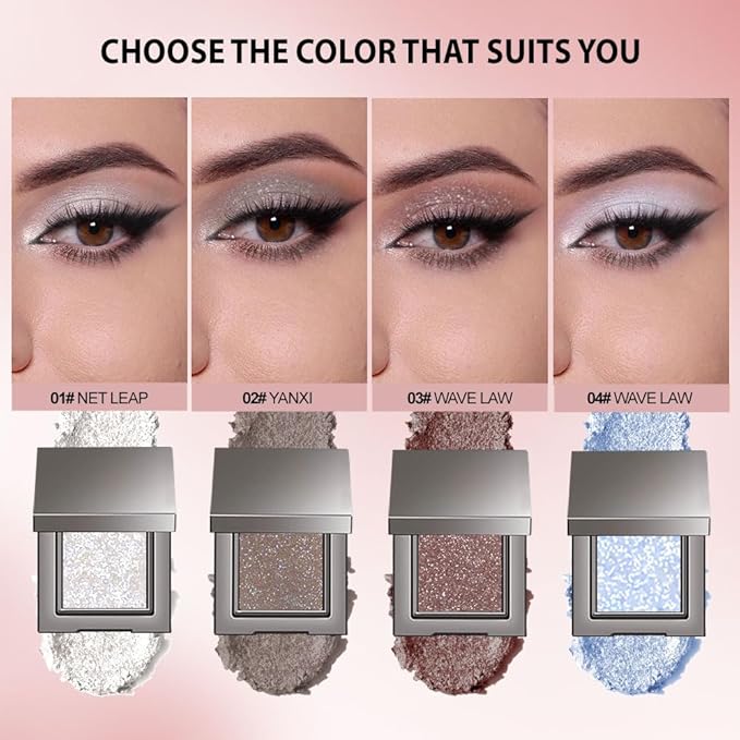Single Glitter Eyeshadow Palette Makeup– velvet Cream Shimmer MIni Eye Shadow,Velvet Eyeshadow Palette –Shimmer Eye Makeup – Vegan& Cruelty-Free. (03#Brown glitter, 1 Count (Pack of 1))