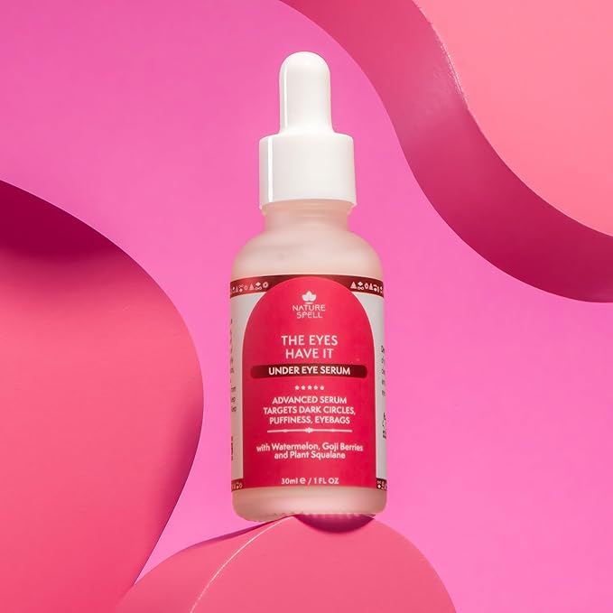 Nature Spell Eye Serum, Infused with Watermelon & Goji Berries, For All Skin Types, Vegan, 1 Fl Oz