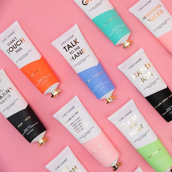 Vegan Hand Cream for Dry Hands - Talk To The Hand - Cypress and Juniper 3.4oz Non-Greasy Moisturizing Hand Lotion - Made in California - Paraben, Sulfate & Phthalate Free - Funny Unisex Gift