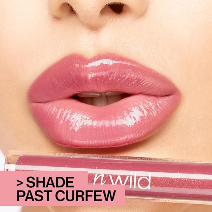 wet n wild MegaSlicks Lip Gloss, Ultra-Glossy, Vitamin-E Enriched, Ultra-Gloss High Shine Moisturizing, Cruelty-Free & Vegan - Attitude Check (Pack of 2)