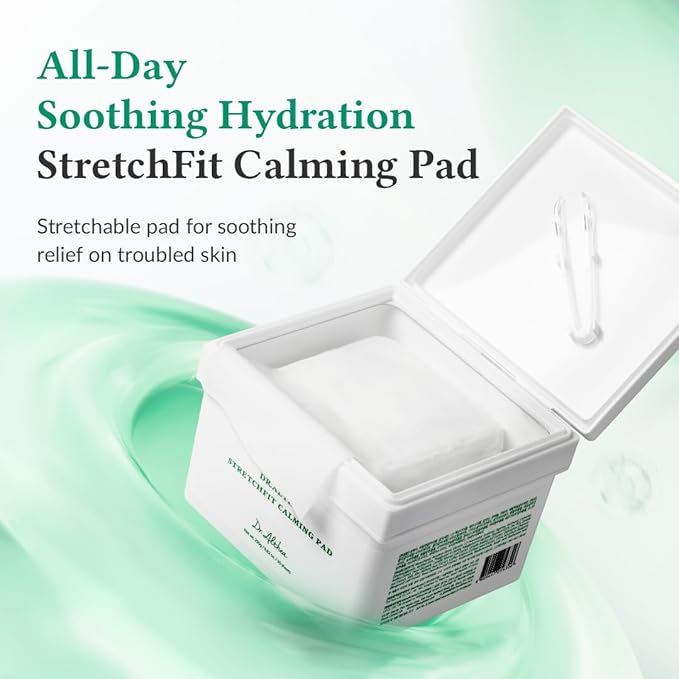 Dr.Althea StretchFit Calming Pad | Soothing Relief Face Mask with Centella Asiatica Extract | Hydration Sheet Mask with Panthenol | Korean Vegan Skincare (Pack of 50)