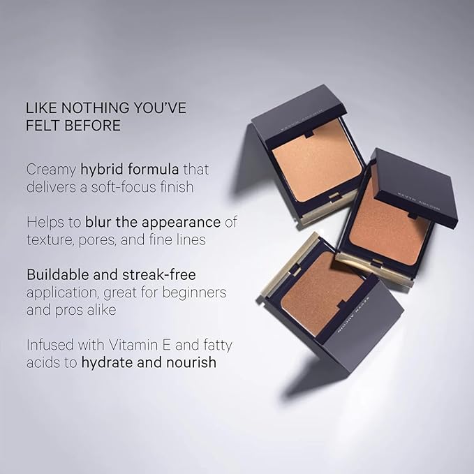 Kevyn Aucoin Sensual Skin Bronzer, Golden Hour - Medium (balanced bronze for medium to tan skin tones): Get a sun-kissed glow. Cream-to-powder formula. Blur texture, pores & fine lines. Made in Italy.