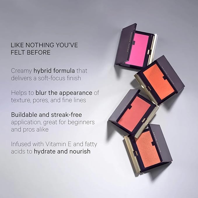 Kevyn Aucoin Sensual Skin Blush – Innocence (soft tangerine: apricot/warm): Cream-to-powder formula. Airbrushed finish. Help blur appearance of texture, pores & fine lines. Easy use. Made in Italy