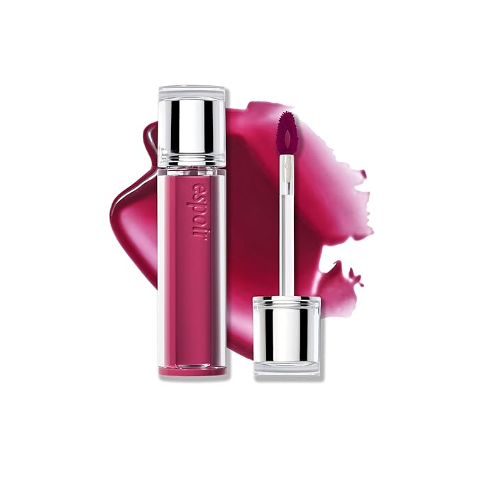 Espoir Couture Lip Tint Glaze #20 Plum Compote | Volumizing Lip Stain with Juicy Texture, Long-Lasting & Vibrant Colors, Moisturizing & Hydrating, Glossy Formula, Vegan, Korean Makeup, 0.14 oz