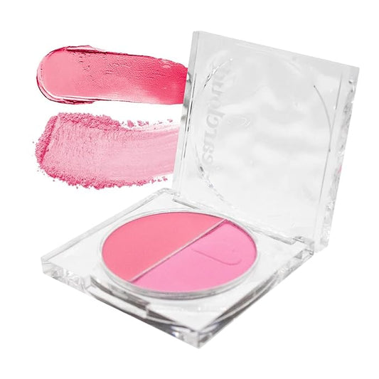 dearcloud Dewy Hydration Watercolor Blush Duo – Bubble – liquid blush for cheeks with niacinamide and aloe vera – Korean beauty makeup (.35 oz)