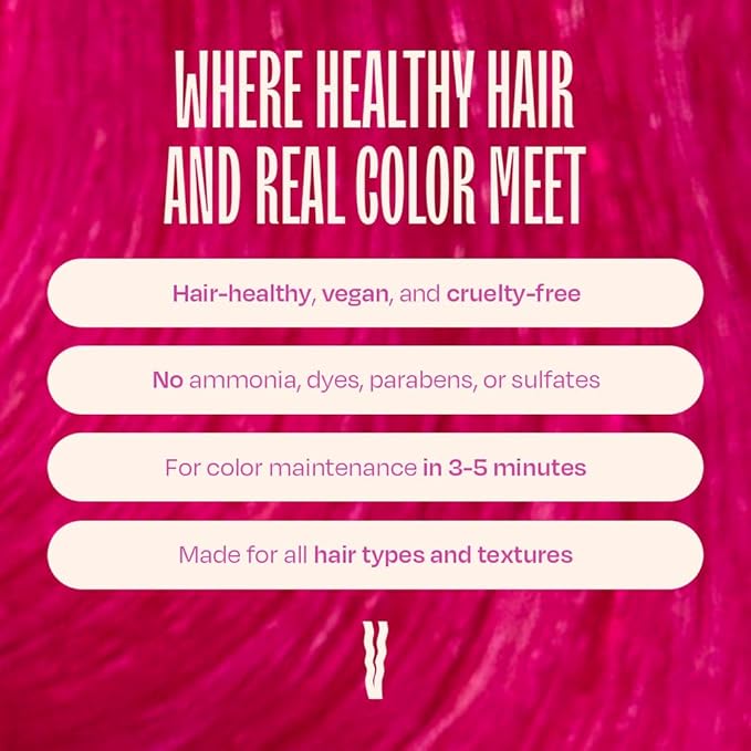 Overtone Daily Color Depositing Conditioner for Hair, Magenta Majesty:Temporary Pigment with Shea, Coconut & Avocado Oils, Hydrating, Vegan & Cruelty-Free, All Hair Types, 4.5oz.