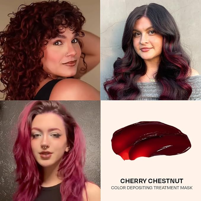 Overtone Daily Color Depositing Conditioner for Hair, Cherry Chestnut:Temporary Pigment with Shea, Coconut & Avocado Oils, Hydrating, Vegan & Cruelty-Free, All Hair Types, 4.5oz.