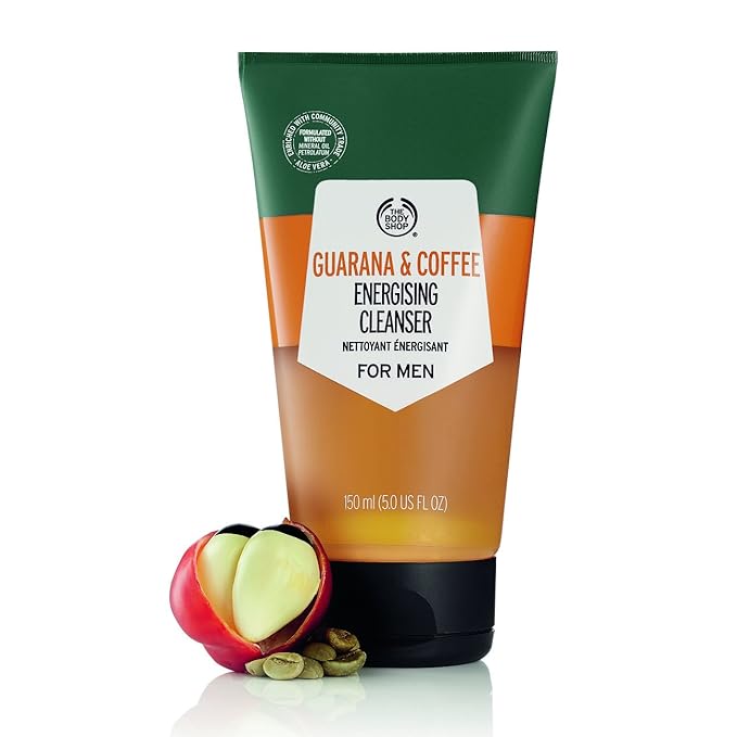 The Body Shop Guarana and Coffee Energizing Cleanser For Men, 5 Fl Oz (Vegan)