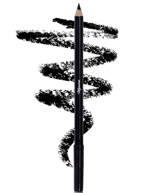 Mynena Black Creamy Matte Waterproof Lip Liner | Long Lasting Transfer-Proof | Sharpenable | Blendable Pencil for Defined Lips