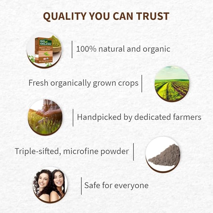 Indus Valley Light Brown Henna Hair Color-100% Pure & Natural