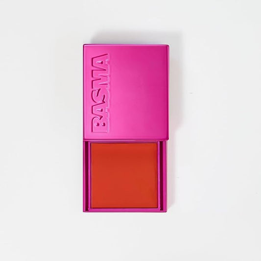BASMA Beauty Cream Blush for Cheeks, Buildable Non-Sticky Cream Blush Makeup, Long-Lasting Cheek and Lip Tint with Vitamin E, Aloe Vera & Rosemary Extract, Gluten-Free Vegan (Burnt Orange)