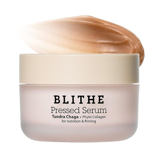 BLITHE Pressed Serum Tundra Chaga | Korean Moisturizer | Anti Aging Cream & Skin Tightening Cream for Face | Formula for an Instant Face Lift, 1.68 fl oz