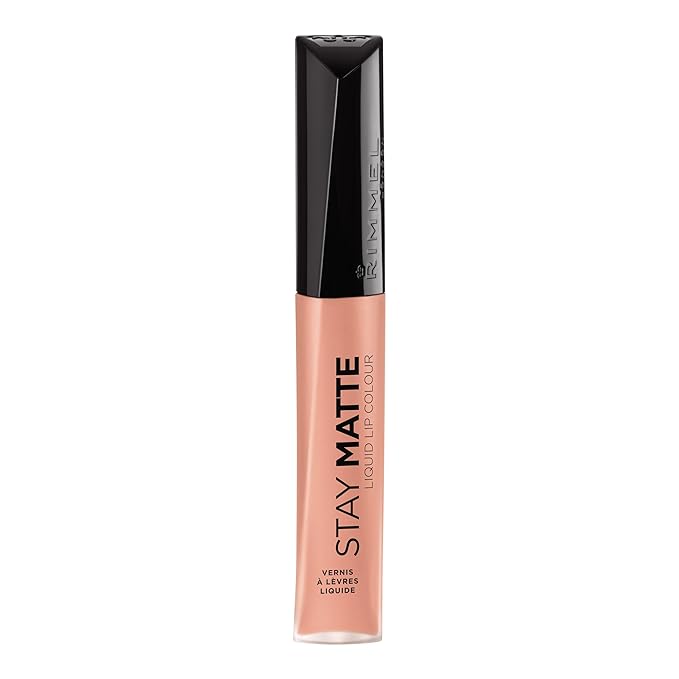 Rimmel London Stay Matte Liquid Lip Color with Full Coverage Kiss-Proof Waterproof Matte Lipstick Formula that Lasts 12 Hours - 703 Vanilla Lovin, .21oz