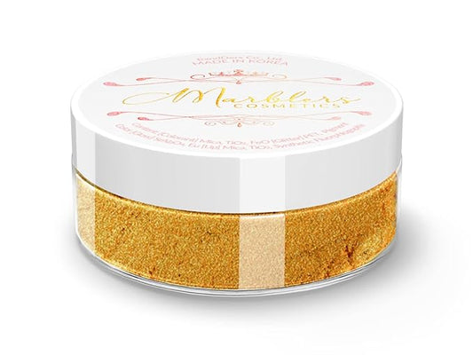 MARBLERS Fine Synthetic Mica Powder [Flex Gold] 0.11oz (3g) | Highly Pigmented | Non-Toxic, Vegan, Cruelty-Free | Lip Gloss, Lipstick, Bath Bomb, Nail Polish, Nail Art | Party, Body, Face Makeup