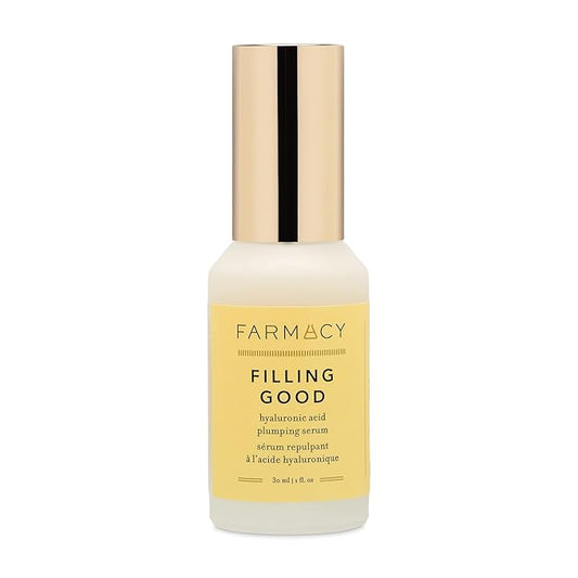 Farmacy Hyaluronic Acid Serum for Face - Filling Good Face Serum with Vegan Collagen Peptides - Helps Smooth Fine Lines + Wrinkles - Hydrating, Plumping + Anti Aging Skin Care (30ml)
