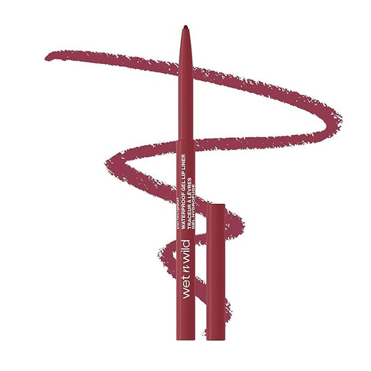 wet n wild Perfect Pout Matte Retractable Gel Lip Liner Pencil, Rich Creamy Long Lasting Color, Well-Defined and Flawless Application, Vegan & Cruelty-Free - Gone Burgundy