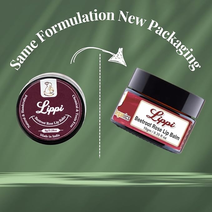Lippie Beetroot & Rose Tinted Lip Balm and Cheek Tint, 100% Natural No Artificial Colors or Toxic Chemicals