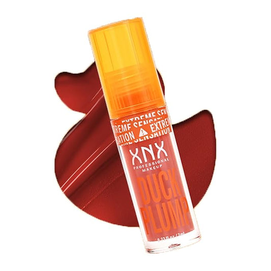 High Pigment Plumping Lip Gloss with Spicy Ginger, Vegan Lip Makeup, Hydrating Plumping Booster Moisturizing Volumizing Lip Gloss