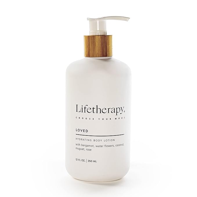 Lifetherapy Hydrating Body Lotion – Loved | Clean, Skin-Loving Product| Vegan & Gluten Free | Lightweight | Thoughtfully Crafted Fragrance 12oz