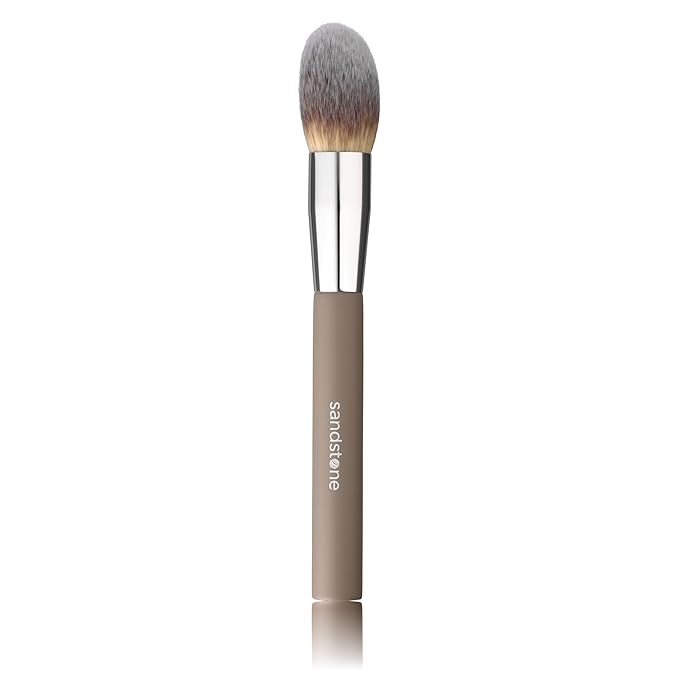 Sandstone Scandinavia Powder Brush – Large, Fluffy Makeup Brush for Even Powder Application – Ultra-Soft Vegan Bristles – Cruelty-Free