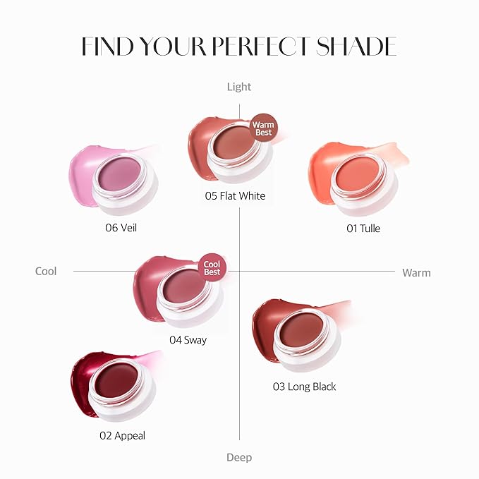 BEIGIC Flush Lip & Cheek Balm - Vegan Buildable & Blendable Multiuse Balm | Natural Flush & Glow | Glowy Blush for Cheeks | Dewy Korean Make Up Cream Blush | 03 Long Black - Muted Brick, 0.14 fl.oz