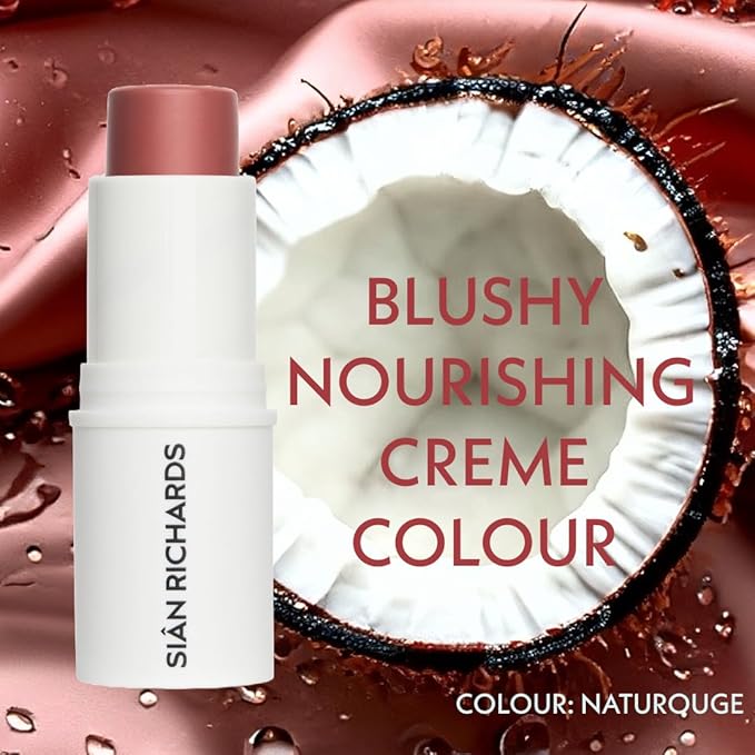 SIÂN RICHARDS Creamy Hydrating Blush Stick for Cheeks & Lips | Skin Tint | Buildable Coverage | Long-Lasting Natural Glow | Vegan Clean Beauty | Naturouge