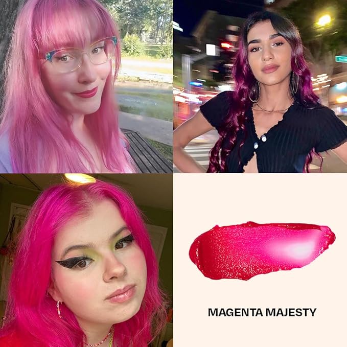 Overtone Daily Color Depositing Conditioner for Hair, Magenta Majesty:Temporary Pigment with Shea, Coconut & Avocado Oils, Hydrating, Vegan & Cruelty-Free, All Hair Types, 4.5oz.