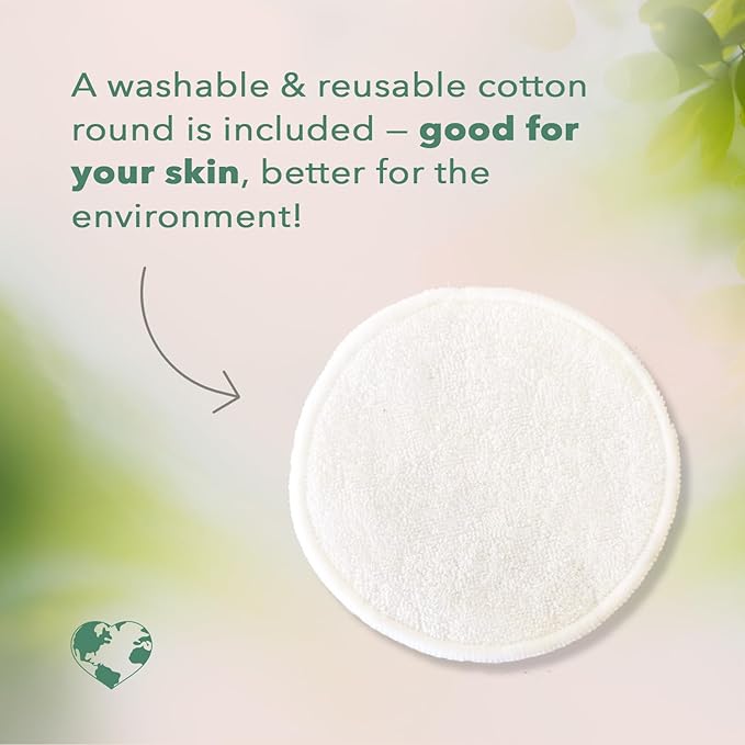 Nourish Organic Body Lotion, Almond Vanilla – Hydrating Body Lotion for Dry Skin with Aloe Vera & Shea Butter (8 Oz) + Washable Cotton Round