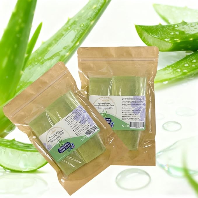 1LB Aloe Vera Melt and Pour Soap Base for DIY Crafting DIY Handmade Unscented Glycerin Soap Easy to Cut