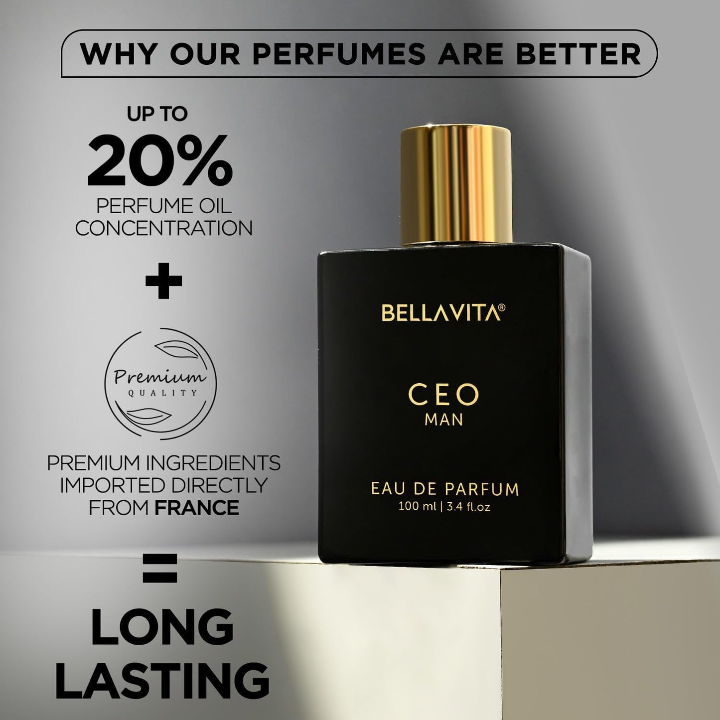 Luxury CEO Man Perfume for Men (3.38 Fl.Oz) | Long-Lasting Men'S Perfume with Lemon, Lavender, Tonka & Agarwood Fragrance for Man | CEO Parfum for Men | Vegan & Cruelty-Free Fragrance