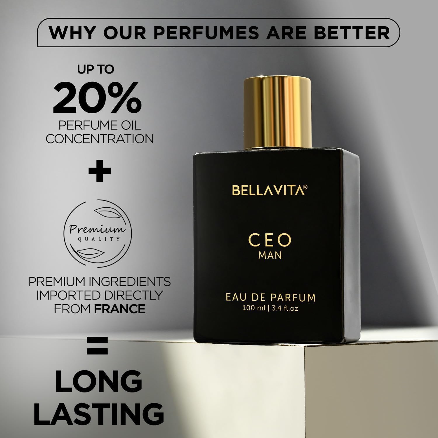 Luxury CEO Man Perfume for Men (3.38 Fl.Oz) | Long-Lasting Men'S Perfume with Lemon, Lavender, Tonka & Agarwood Fragrance for Man | CEO Parfum for Men | Vegan & Cruelty-Free Fragrance