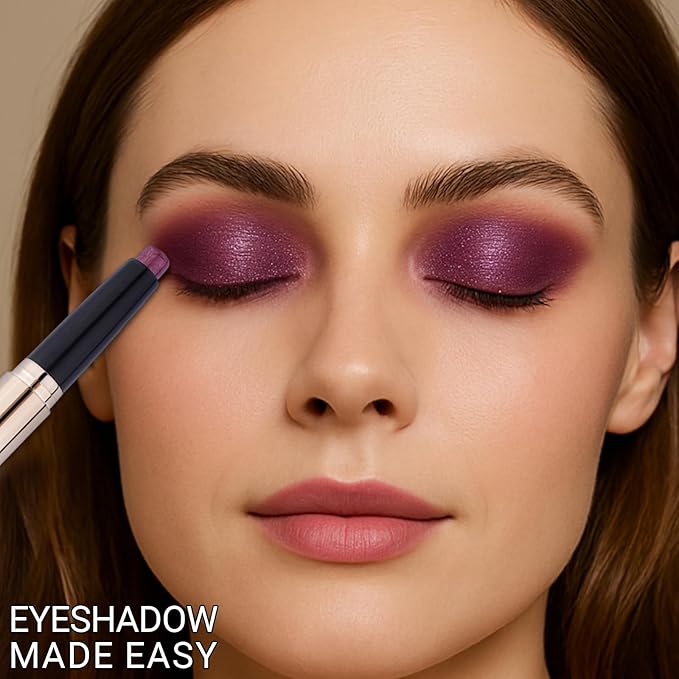 Erinde Waterproof Cream Eyeshadow Stick, Mocha Brown Matte Eye Shadow Sticks, Cream to Powder Eyeshadow Crayon, Buildable & Blendable Long-Lasting Eye Shadow Stick, Vegan & Cruelty-Free, C17
