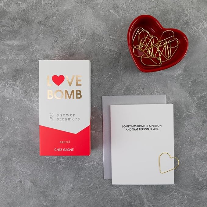 Aromatherapy Shower Steamers - Love Bomb - Santal, Set of 8 - Vegan, Cruelty-Free, Made in USA - Paraben, Sulfate & Phthalate-Free - Romantic Gift, Love Gift, Anniversary