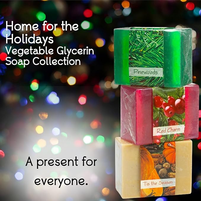 Glycerin Bar Soap Set of 3#3 - Natural, Vegan-Friendly, Hypoallergenic - Moisturizing and Hydrating with 100% Vegetable Glycerin - Sulfate-Free, Paraben-Free, Chemical-Free - 4.5 oz Each