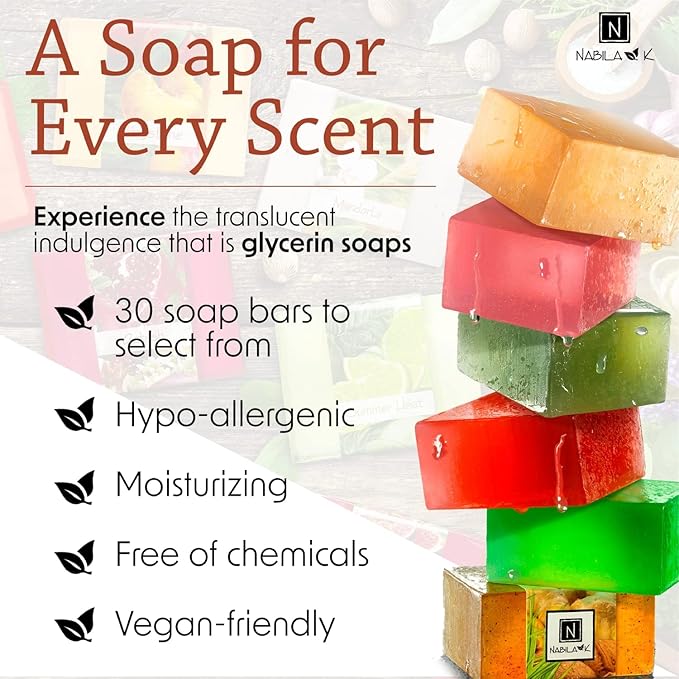 Glycerin Bar Soap Healing Arts Scent - Natural, Vegan-Friendly, Hypoallergenic - Moisturizing and Hydrating with 100% Vegetable Glycerin - Sulfate-Free, Paraben-Free, Chemical-Free - 4.5 oz