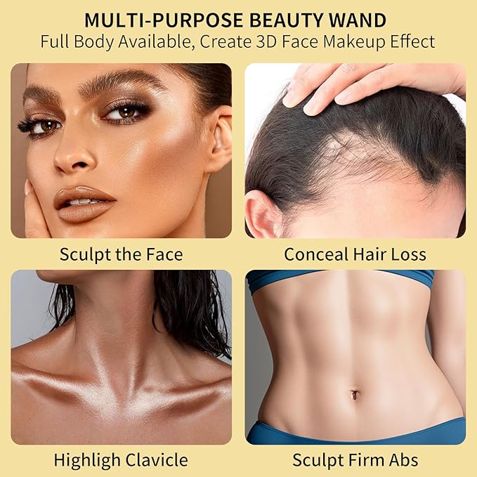 3Pcs Cream Contour Stick Makeup Kit, Shades with Highlighter, Blush and Bronzer Contour Stick for Cheeks, Lips, Eyes, Natural Face Contouring, Long Lasting, Waterproof, Matte Finish (Set B, S)
