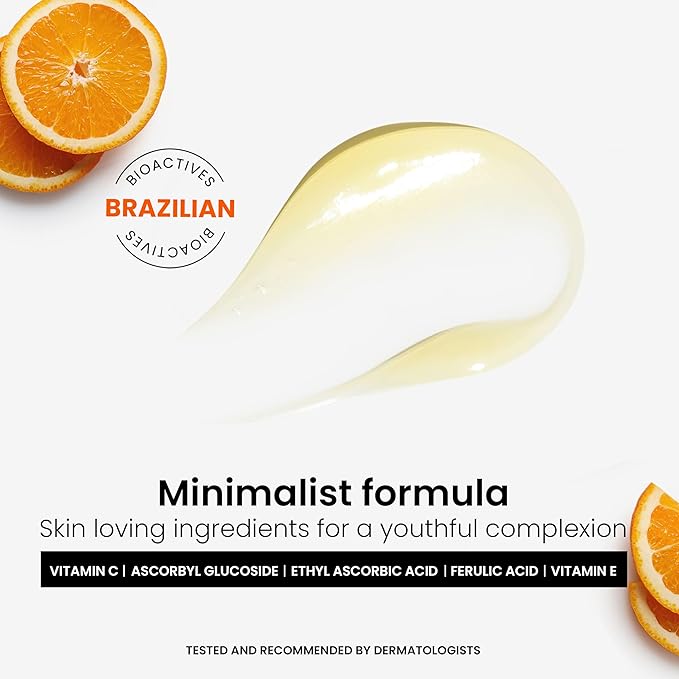 Creamy Vitamin C Face Serum, 10% Vitamin C, Serum for Glowing and Radiant Skin, Even Skin Tone, Prevent Premature Aging, All Skin Types, 1 fl oz/30mL