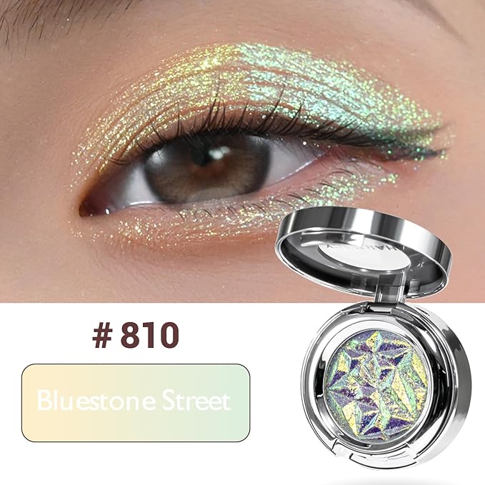 CHARMACY Duochrome Eyeshadow, Insane Shifters Chameleon Eyeshadow, Creates High-Impact, Metallic Eye Looks, 100% Vegan and Cruelty Free (Chameleon-#810, 0.06 Ounce (Pack of 1))