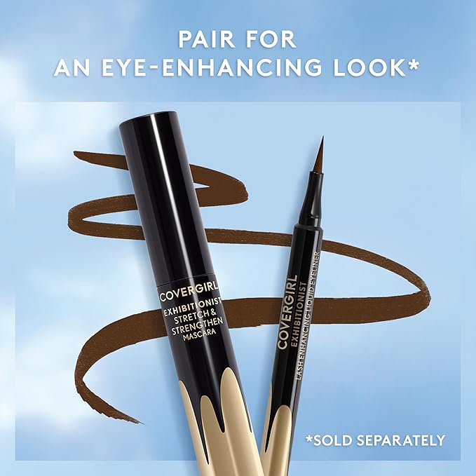 COVERGIRL Exhibitionist Lash Enhancing Liquid Eyeliner, Rich Brown (Pack of 1)
