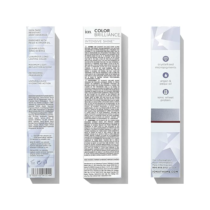 Ion Permanent Creme Hair Color 2N Darkest Brown, Vegan, Cruelty Free, PPD Free, 100% Gray Coverage, Long Lasting, Fade Resistant Color, 2.05 oz