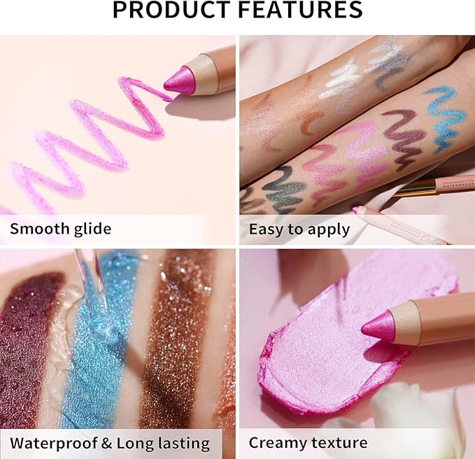 Oulac Brown Eyeshadow Pencil – Twist-Up Creamy Crayon, Waterproof Long Lasting Eye Makeup, Vegan & Cruelty-Free Eye Makeup, 1.25g, 15 Velvet Teddy