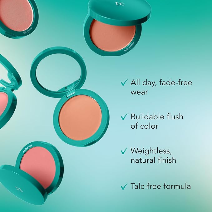 Thrive Causemetics Dream Chaser Reviving Powder Blush, Moisturizing Blush Makeup Essential with Vitamin E for Women, Long Lasting, Lightweight Face Makeup, Vegan, Shade Midori (Berry Matte)